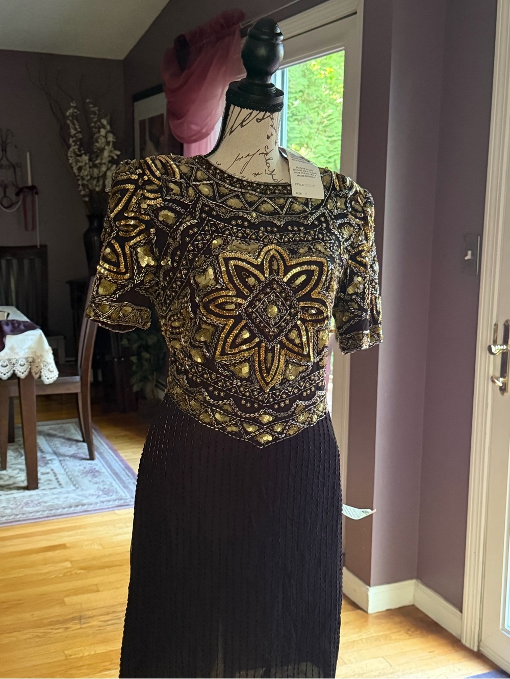 Vintage authentic 1980's Night Vogue Beaded Dress